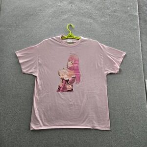 Lewd Complex Men Shirt XL Pink Graphic Anime Girl Short Sleeve Logo